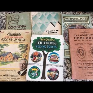 Vintage cookbooks .
